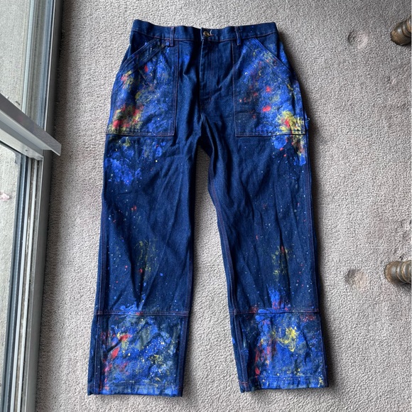 Big Bud Press Painted Carpenter Jeans Size Large - Picture 3 of 10